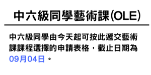中六級藝術課