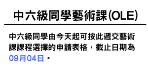 中六級藝術課